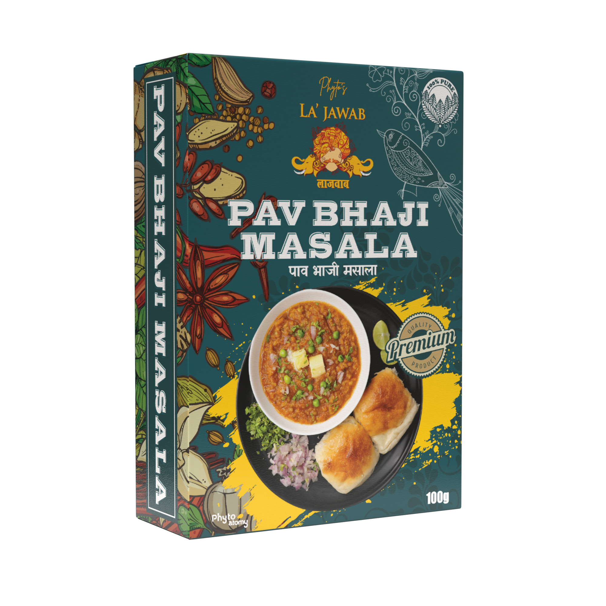 Lajwab Pav Bhaji Masala 100g (F&00256) 